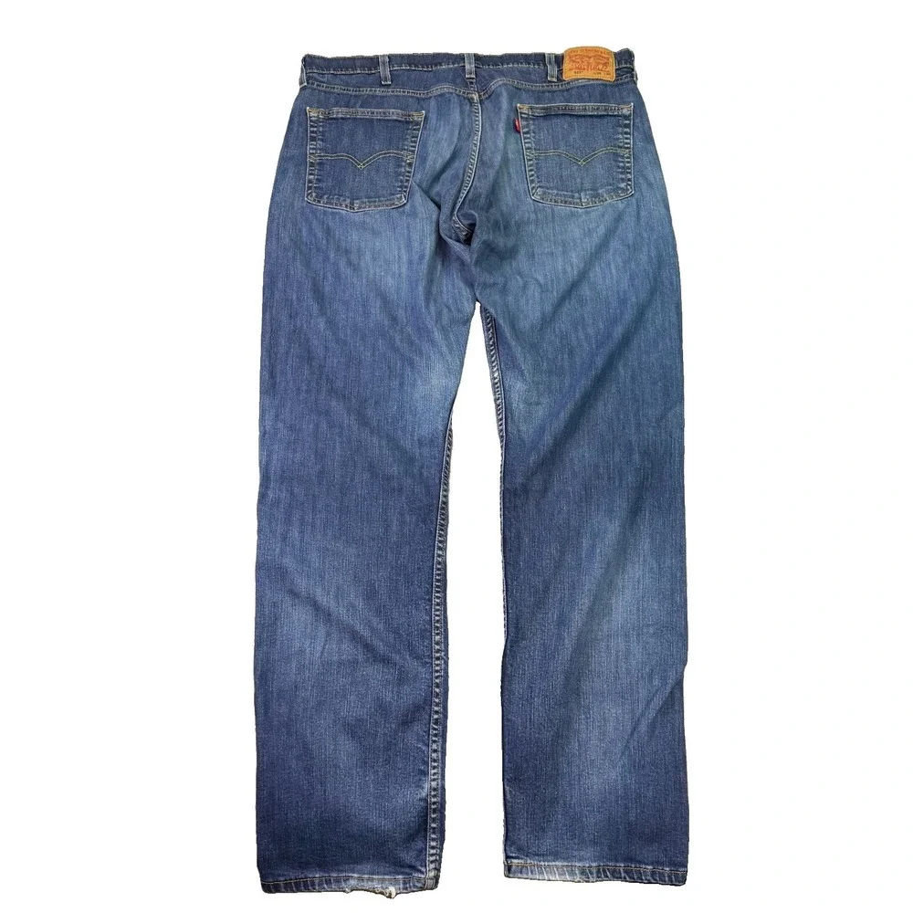Levi's 513 Slim Straight Jeans Mens 38x34 Blue Good Medium Wash Denim